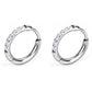 Pave Small Hoops