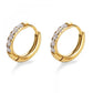 Pave Small Hoops